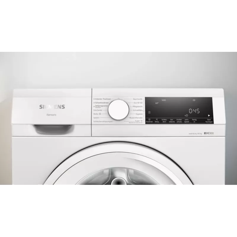 Siemens iQ300 WN34A141 lavasciuga a libera installazione a carica frontale bianco