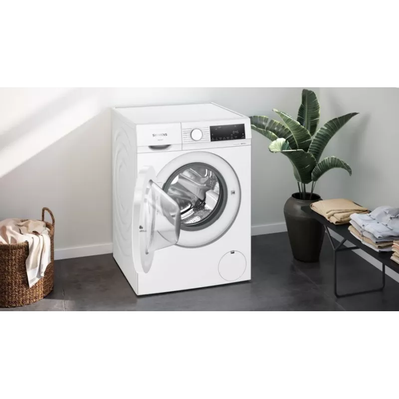 Siemens iQ300 WN34A141 lavasciuga a libera installazione a carica frontale bianco