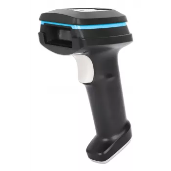 Manhattan scanner barcode wireless 2D palmare, profondità di scansione 250 mm, portata effettiva fino a 80 m (linea di vista), luce ambiente max 100.000 lux (luce solare), nero, cavo di ricarica (USB-A a USB-C per il dispositivo) 1 m incluso, tre anni di garanzia