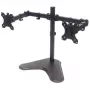 Manhattan supporto doppio da scrivania per TV e monitor (full motion), montaggio su stand, per schermi: 10-27 pollici, compatibilità VESA: 75x75 e 100x100 mm - verificare le dimensioni dei quattro fori di fissaggio sul retro dello schermo per assicurarsi che siano compatibili, max. 8 kg (ciascuno), nero, supporto
