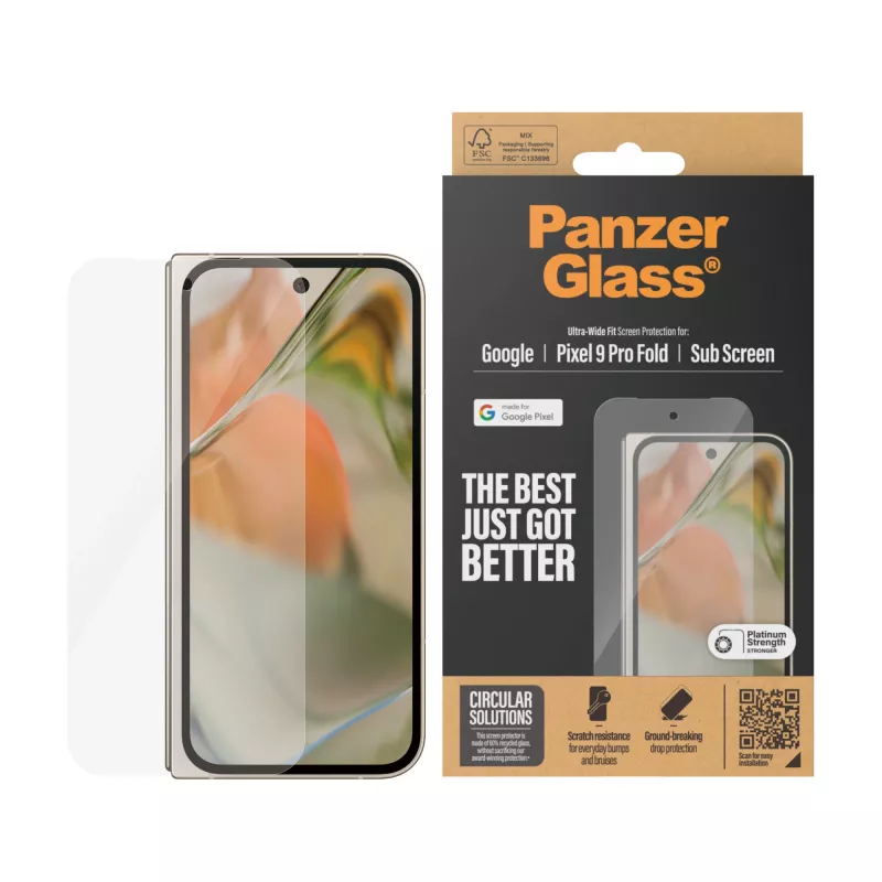 PanzerGlass® protezione display Google Pixel 9 Pro Fold | Ultra-Wide Fit