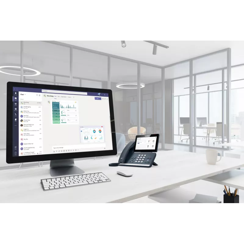 Yealink MP58 Microsoft Teams Edition, telefono IP, grigio, cornetta con filo, scrivania, Android, Microsoft Teams