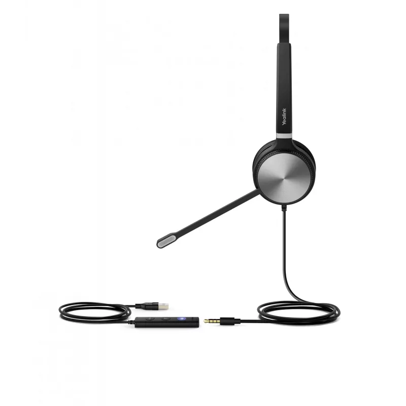 Yealink UH36 Mono Teams headset con filo archetto ufficio/call center USB Type-A nero, argento