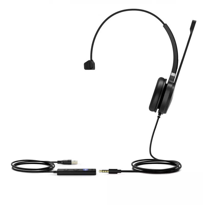 Yealink UH36 Mono Teams headset con filo archetto ufficio/call center USB Type-A nero, argento