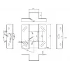Multibrackets M Supporto universale a soffitto per proiettore 600-1000 con regolazione fine