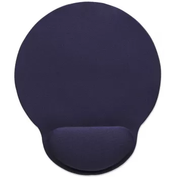 Manhattan poggiapolsi e tappetino per mouse, blu, 241 × 203 × 40 mm, base antiscivolo, garanzia a vita, confezione in cartone