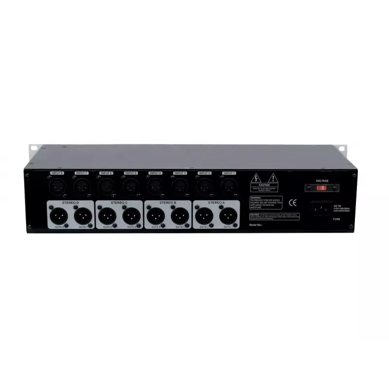 Mixer Omnitronic MZD-88 8 canali 20 - 20000 Hz argento