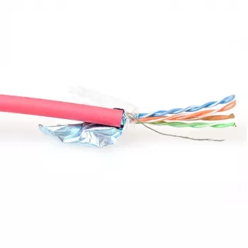 Cavo patch ACT CAT5E F/UTP LSZH trefolo rosso 500 m lunghezza cavo 500 m