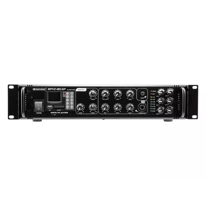 Amplificatore audio Omnitronic 80709782 180 W classe A/B nero