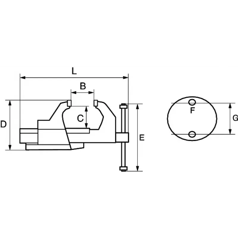 Morsa Bahco 834V-6 peso 19 kg