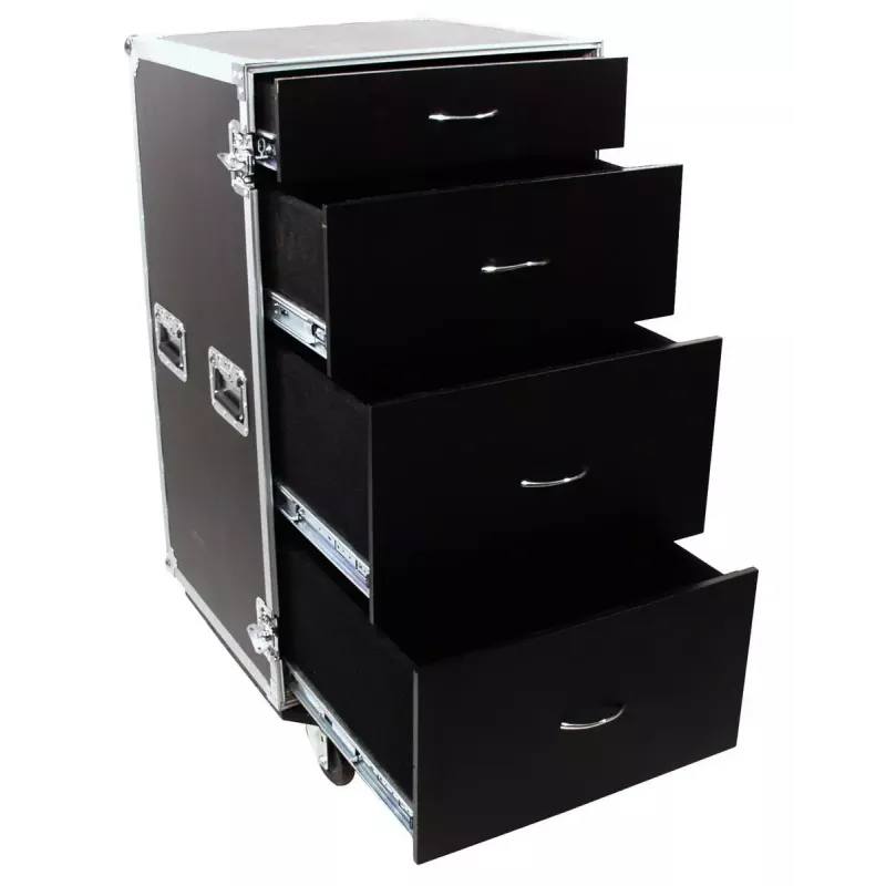 Flightcase Roadinger 30126432 compensato nero argento 64,5 kg