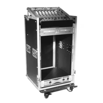 Flightcase Roadinger 30110000 compensato nero argento