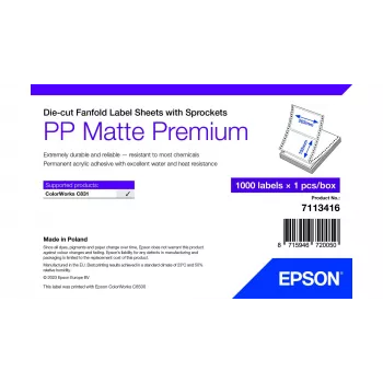 Etichetta adesiva per stampante Epson 7113416 bianco 20,3x15,2 cm 1000 pezzi