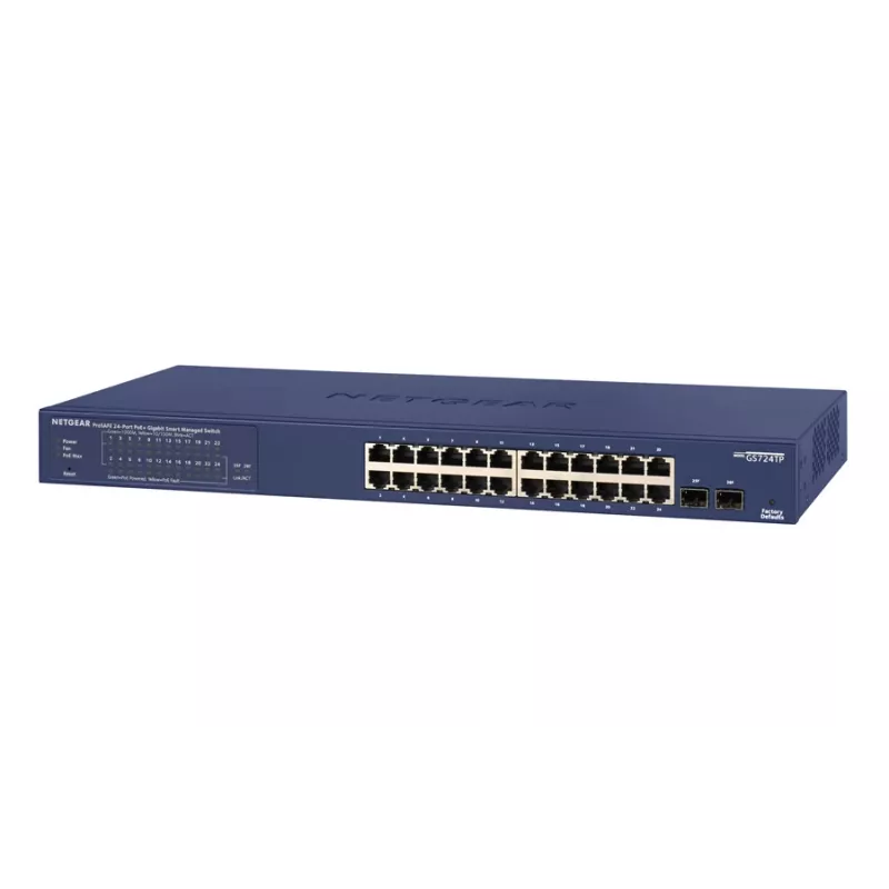 NETGEAR GS724TP Managed L2/L3/L4 Gigabit Ethernet (10/100/1000) Power over Ethernet (PoE) 1U nero, grigio