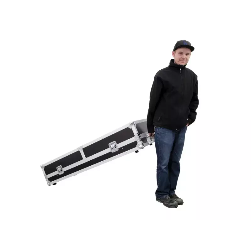 Hardcase Roadinger 30124208 per tavolo DJ in compensato nero argento