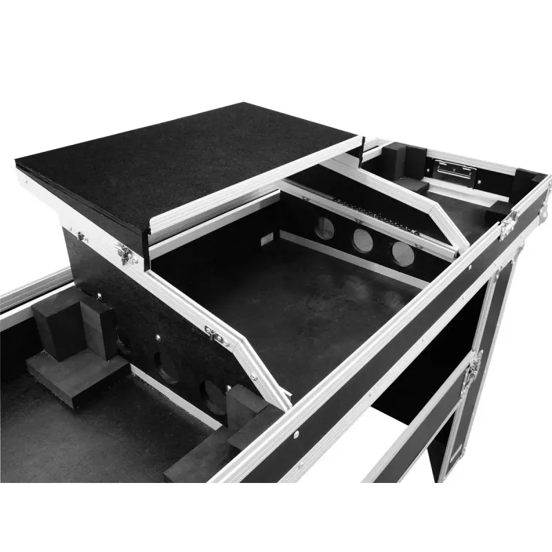 Hardcase Roadinger 30124208 per tavolo DJ in compensato nero argento