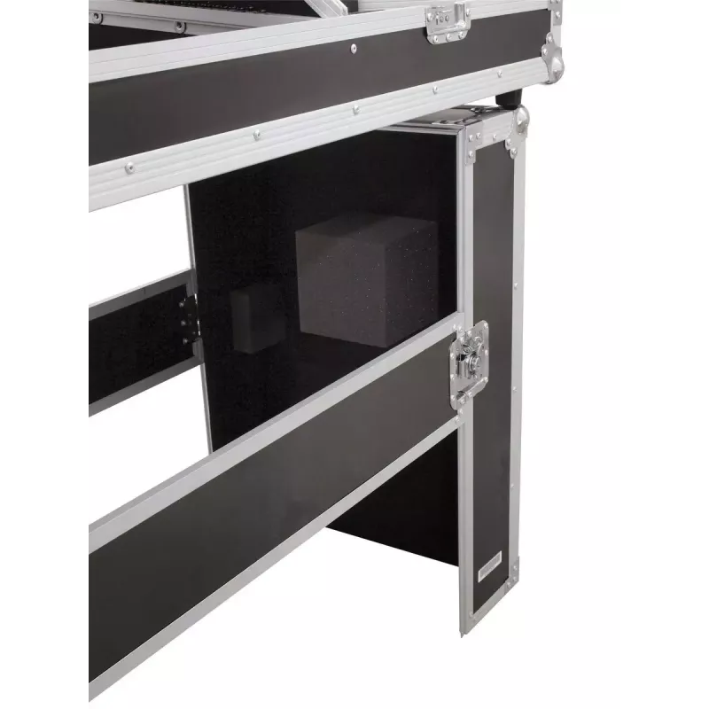 Hardcase Roadinger 30124208 per tavolo DJ in compensato nero argento