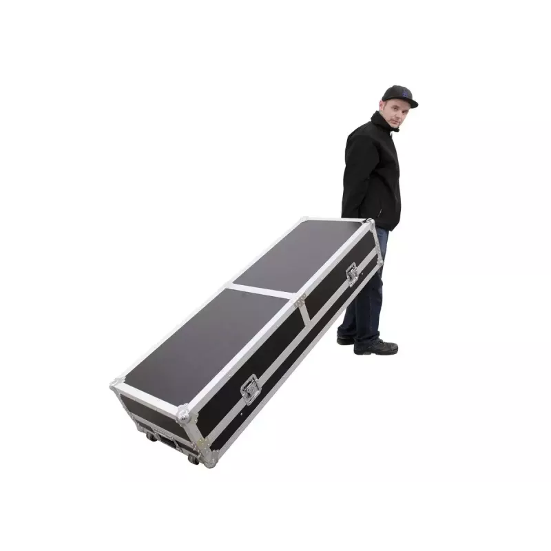 Hardcase Roadinger 30124208 per tavolo DJ in compensato nero argento