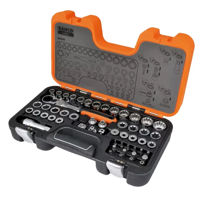 Bahco S530T set di chiavi a bussola da 53 pezzi