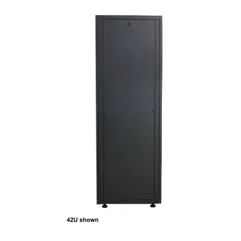 Intellinet armadio rack 19 pollici – autoportante (Basic), 22HE, 600x800mm (larghezza x profondità), nero, flatpack, max. 600kg, serratura porta a un punto, una serratura per parete laterale, profondità utile da 123 a 573 mm, rack, IP20, acciaio