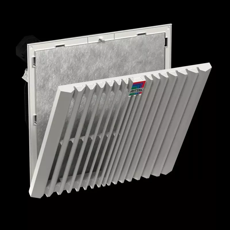 Rittal 3244700 Blue e+ ventola con filtro 867/910 m3/h, 230 V, RAL 7035