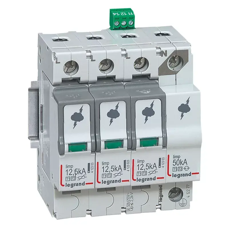 Legrand 412277 SPD protezione da sovratensione T1+T2 3P+N 12,5kA