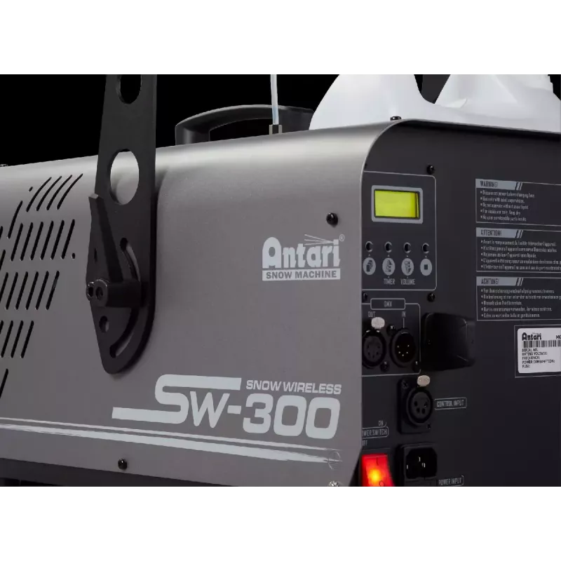 Antari SW-300 macchina per neve artificiale, 5 l, 2 canali, XLR5, senza fili, nera/grigia