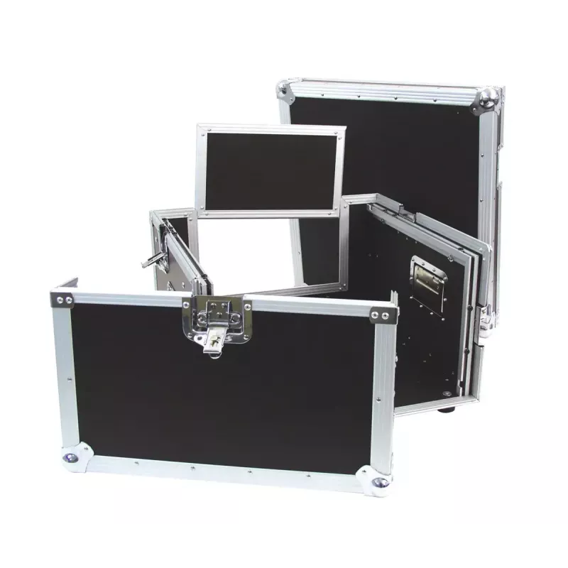 Flightcase Roadinger 30110003 compensato nero argento 11 kg