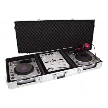 Hardcase Roadinger 30125356 per controller DJ compensato nero argento