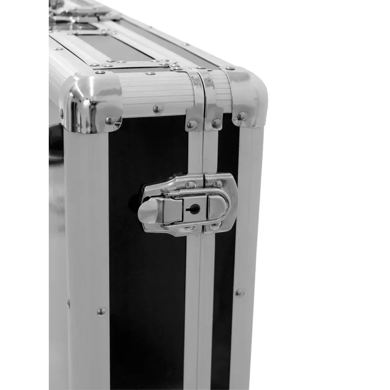 Flightcase Roadinger 30125346 controller DJ compensato nero argento