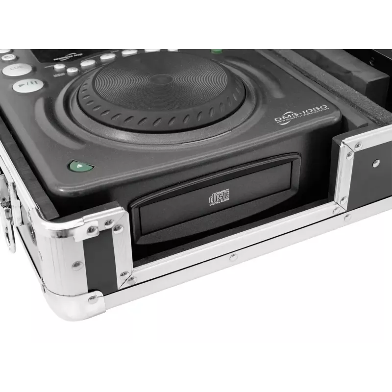 Flightcase Roadinger 30125346 controller DJ compensato nero argento