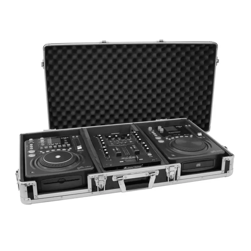 Hardcase Roadinger 30125342 per controller DJ compensato nero argento