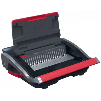 GBC CombBind® CB25 macchina rilegatrice manuale, rilegatrice a pettine, manuale, 390 fogli, nero, rosso