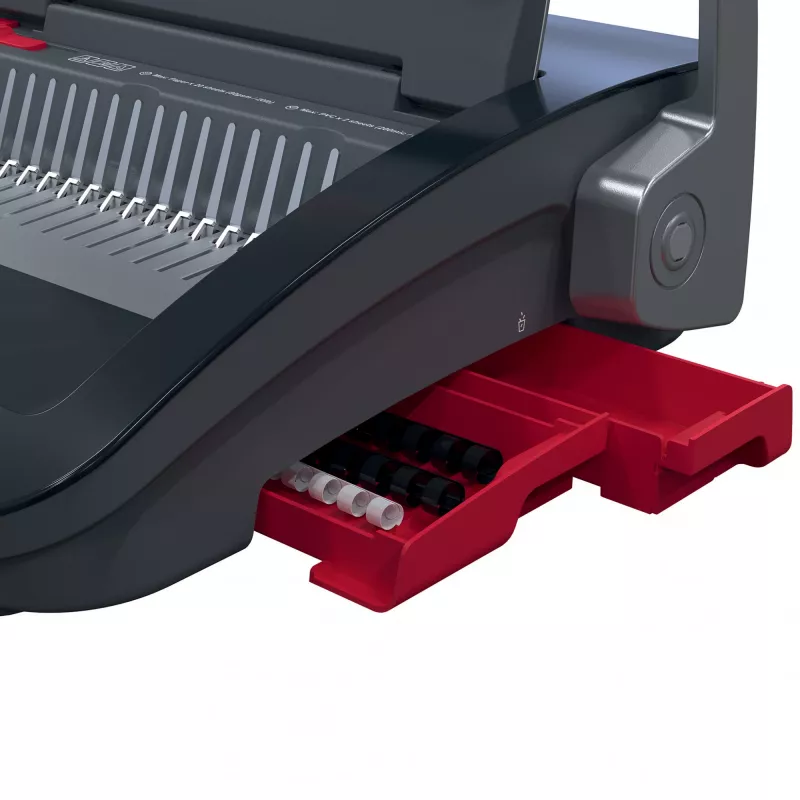 GBC CombBind CB25 rilegatrice a dorsi di plastica, nera/argento/rossa