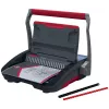 GBC CombBind CB25 rilegatrice a dorsi di plastica, nera/argento/rossa