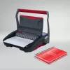 GBC CombBind CB25 rilegatrice a dorsi di plastica, nera/argento/rossa
