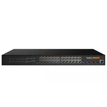 Switch Managed L2+ Gigabit Ethernet Yealink RCH240 – 24× RJ-45 (10/100/1000), PoE, 56 Gbit/s, montaggio rack