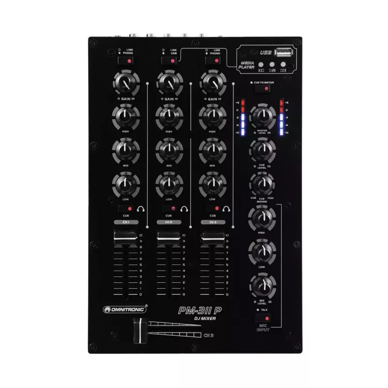 Mixer audio Omnitronic 10006879 3 canali 20 - 20000 Hz nero