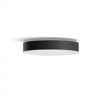 Philips Hue White ambience Enrave plafoniera media, plafoniera smart, Bluetooth, nero, LED, metallo, lampadine non sostituibili