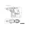 Punta per martello Metabo KH 18 LTX BL 24, 1280 giri/min, SDS Plus, 2,4 cm