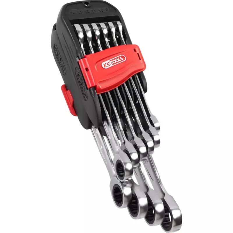 KS Tools GEARplus 503.4250 set di chiavi a cricchetto poligonali, 10 pz.