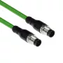 ACT Industrial 15,00 metri Cavo sensore M12A 8 poli connettore maschio su M12A 8 poli connettore maschio, cavo TPE Ultraflex, schermato