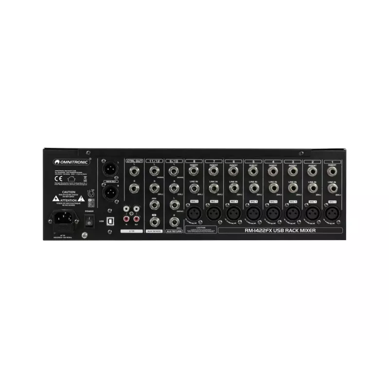 Mixer Omnitronic RM-1422FX 12 canali 20 - 20000 Hz nero