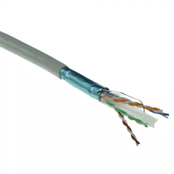 ACT Cat 6 F/UTP cavo di posa, massiccio, PVC, CPR-Euroclasse ECA, 24 AWG, grigio, 305 metri
