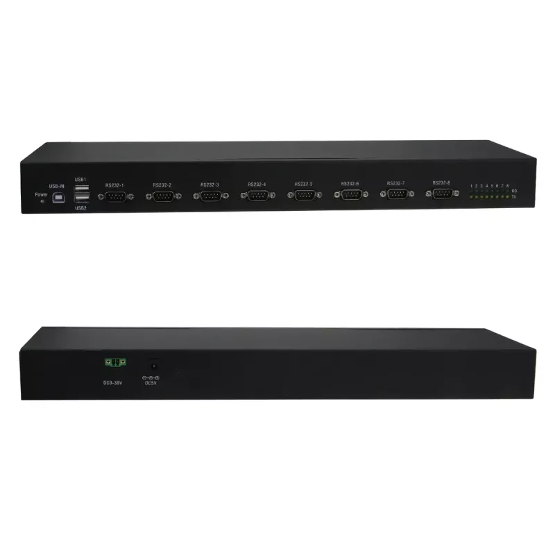 RealPower 284513 convertitore/ripetitore/isolatore seriale USB 2.0 RS-232 nero