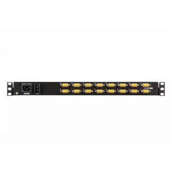 ATEN 16P Short Depth Single Rail LCD KVM SW, 47 cm (18,5 inch), 1366 x 768 pixel, TFT-LCD, 250 cd/m², 1000:1, 170°