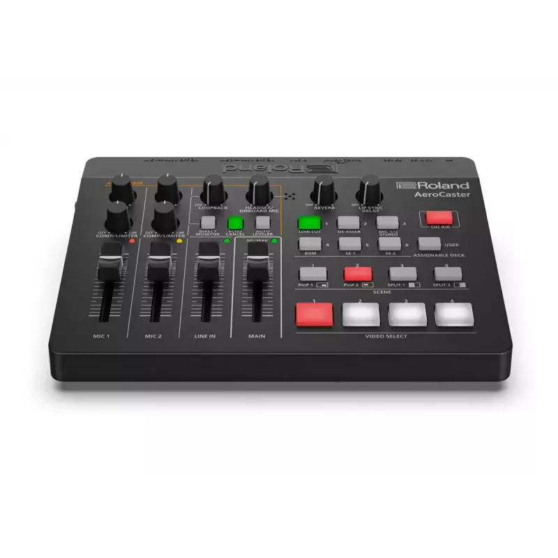 Interfaccia audio Roland AeroCaster nero 24 bit 48 kHz Phantom Power 48 V