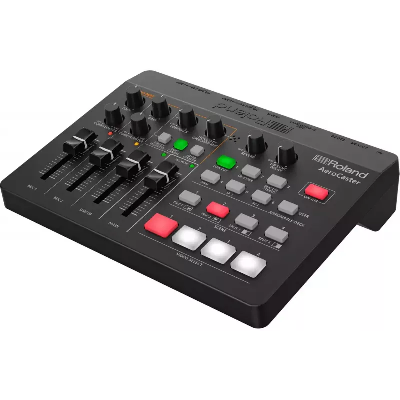 Interfaccia audio Roland AeroCaster nero 24 bit 48 kHz Phantom Power 48 V