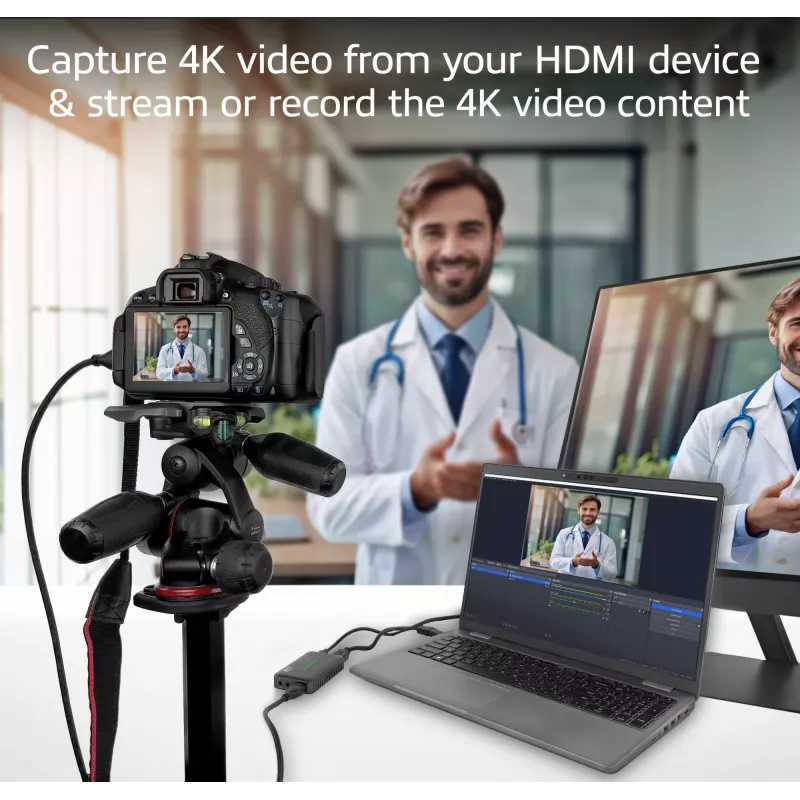 ACT scheda di acquisizione video USB-C, pass-through HDMI 4K@60Hz, registrazione 4K@30Hz