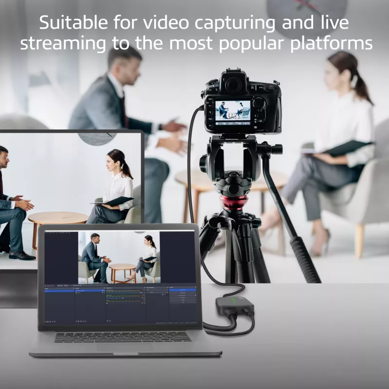 ACT scheda di acquisizione video USB-C, pass-through HDMI 4K@60Hz, registrazione 4K@30Hz